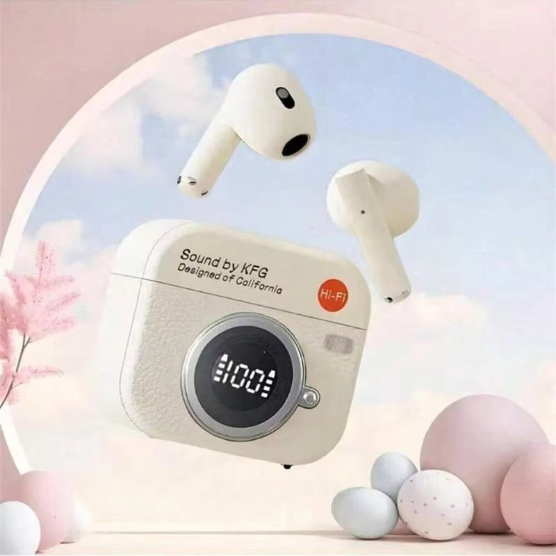 Q86 Bluetooth 5.3 Wireless Headphones Power LED Digital Display 24hours Endurance HiFi Gaming Headsets Waterproof Sports Earbuds