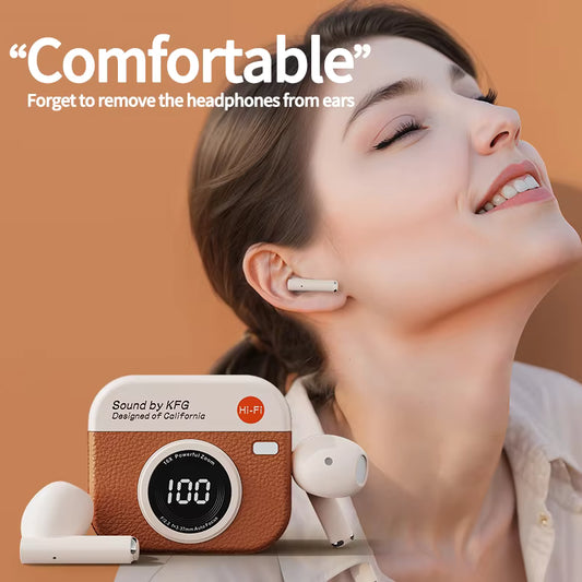Q86 Bluetooth 5.3 Wireless Headphones Power LED Digital Display 24hours Endurance HiFi Gaming Headsets Waterproof Sports Earbuds